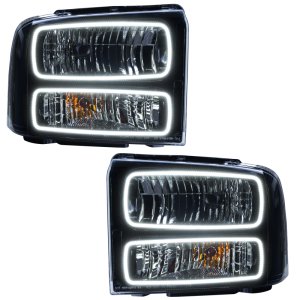 Ford F-350 Headlight Assemblies - ORACLE Lighting - SMD Pre-Assembled - Black - White - `05-`07 Ford F-350 Headlight Assemblies - ORACLE Lighting - SMD Pre-Assembled - Black - White - `05-`07